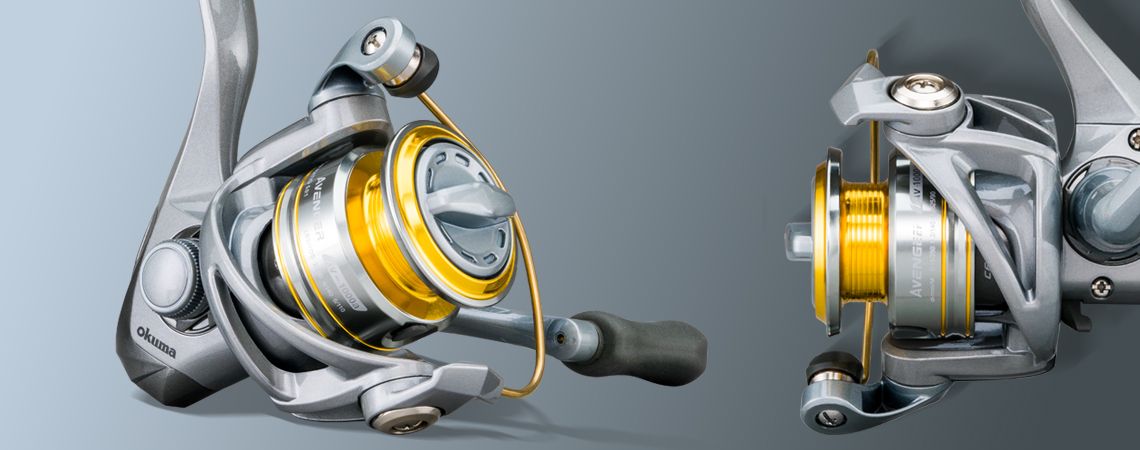 รีลหมุน Avenger - Okuma Avenger Spinning Reel-ระบบเกียร์รูปไข่ที่แม่นยำ-โรเตอร์การไหลแบบไซโคลน